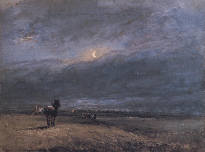 David Cox The Night Train Norge oil painting art